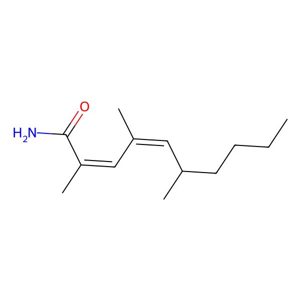 2D Structure of 2,4,6-Trimethyldeca-2,4-dienamide