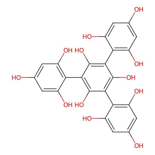2D Structure of 2,4,6-Tris(2,4,6-trihydroxyphenyl)benzene-1,3,5-triol