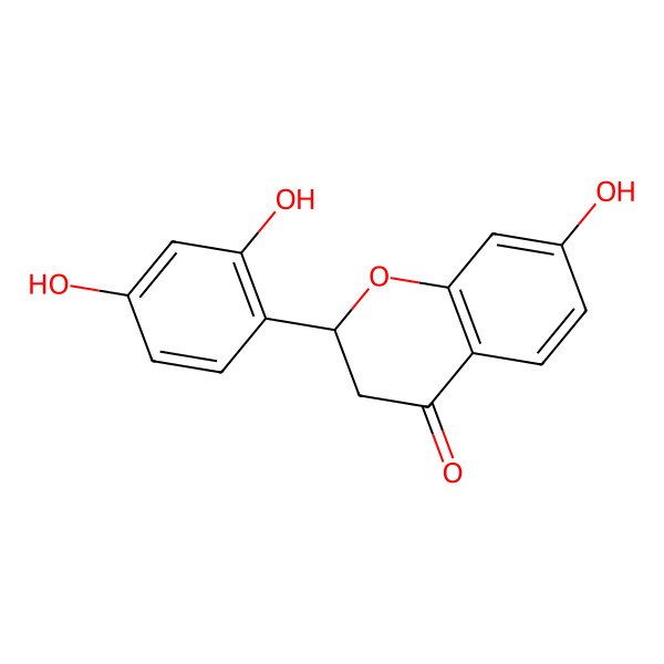 2D Structure of 2',4',7-Trihydroxy-flavanone