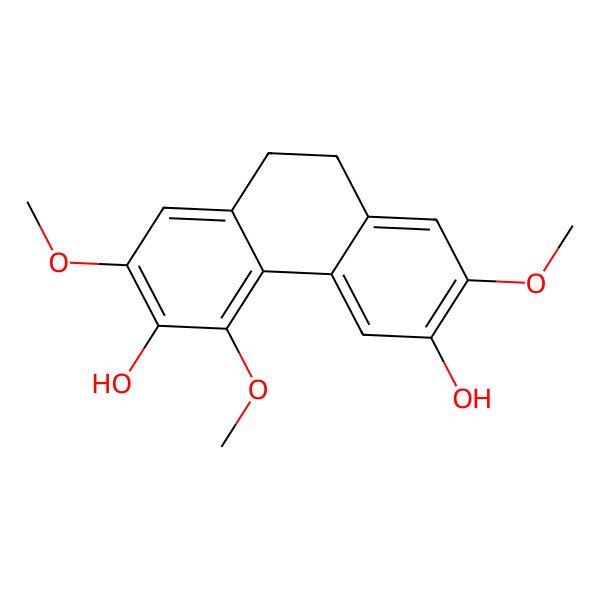 2D Structure of 2,4,7-Trimethoxy-9,10-dihydrophenanthrene-3,6-diol