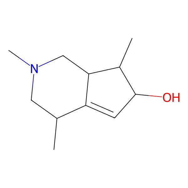 2D Structure of 2,4,7-Trimethyl-2,3,4,6,7,7a-hexahydro-1H-cyclopenta[c]pyridin-6-ol