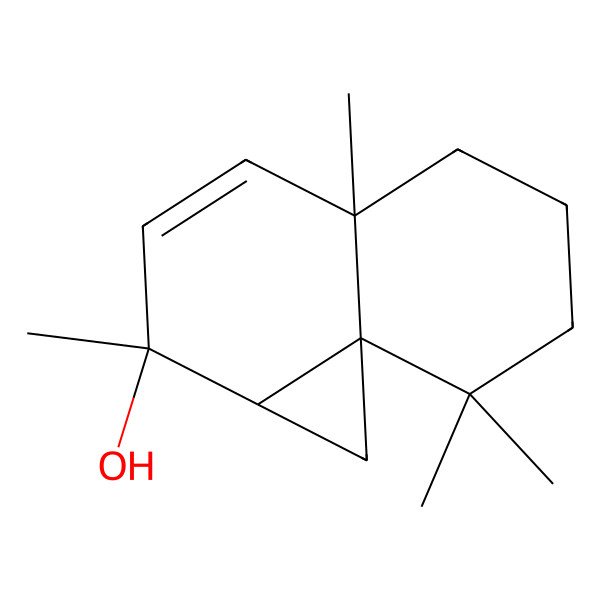 2D Structure of 2,4a,8,8-tetramethyl-1a,5,6,7-tetrahydro-1H-cyclopropa[j]naphthalen-2-ol