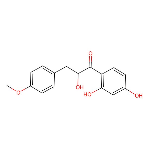 2D Structure of 2',4',alpha-Trihydroxy-4-methoxydihydrochalcone
