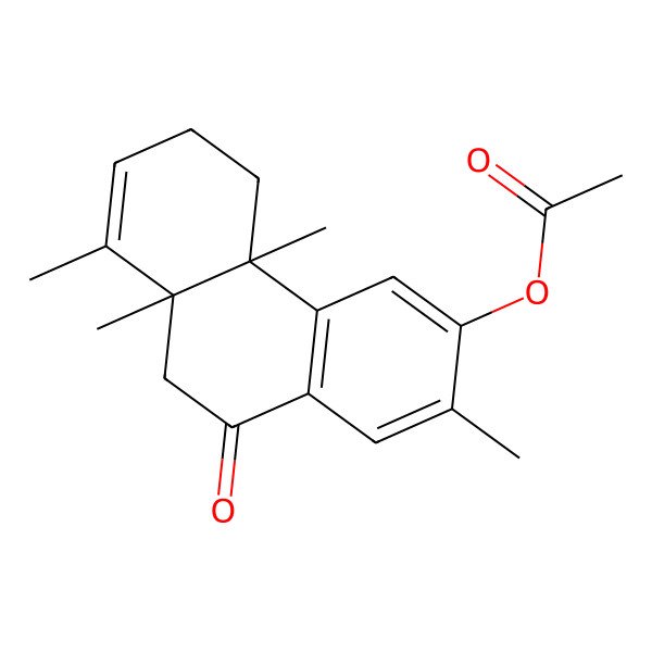 2D Structure of (2,4b,8,8a-tetramethyl-10-oxo-6,9-dihydro-5H-phenanthren-3-yl) acetate 2D Structure of (2,4b,8,8a-tetramethyl-10-oxo-6,9-dihydro-5H-phenanthren-3-yl) acetate