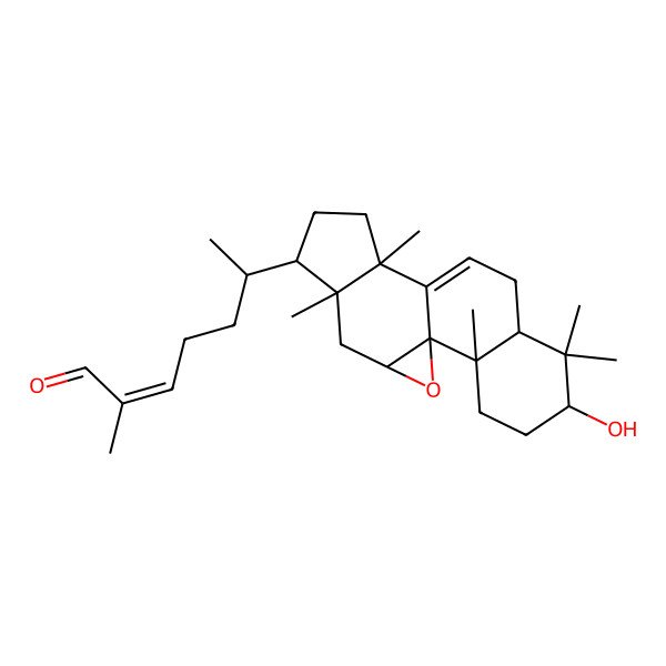 2D Structure of (24E)-9a,11a-epoxy-3b-hydroxylanosta-7,24-dien-26-al