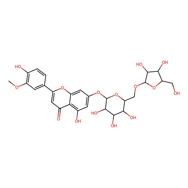 2D Structure of 7-[6-[[3,4-Dihydroxy-5-(hydroxymethyl)oxolan-2-yl]oxymethyl]-3,4,5-trihydroxyoxan-2-yl]oxy-5-hydroxy-2-(4-hydroxy-3-methoxyphenyl)chromen-4-one