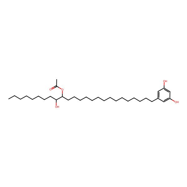 2D Structure of 25-(3,5-Dihydroxyphenyl)-9-hydroxypentacosan-10-YL acetate