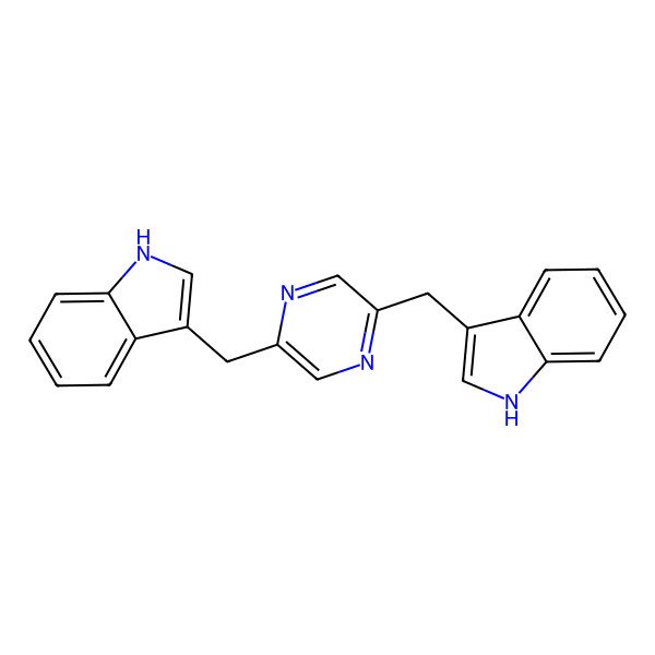 2D Structure of 2,5-Bis(3-indolylmethyl)pyrazine