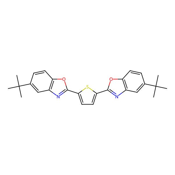 2D Structure of 2,5-Bis(5-tert-butyl-2-benzoxazolyl)thiophene
