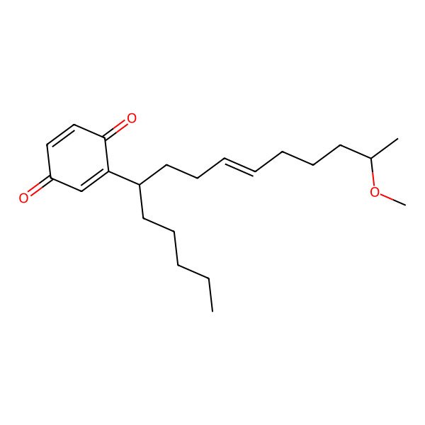 2D Structure of 2,5-Cyclohexadiene-1,4-dione, 2-methoxy-6-(10-pentadecenyl)-, (Z)-