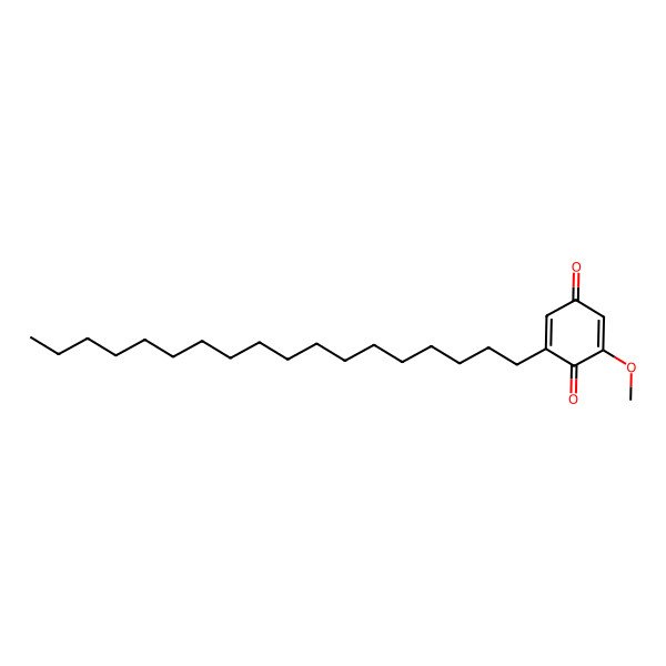 2D Structure of 2,5-Cyclohexadiene-1,4-dione, 2-methoxy-6-octadecyl-