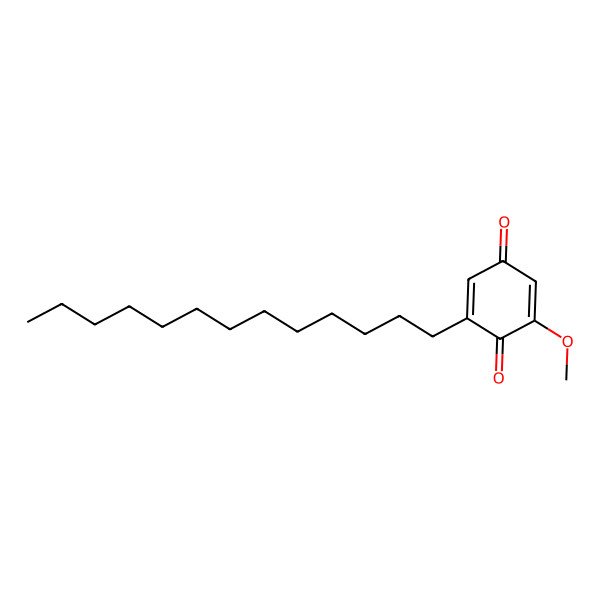 2D Structure of 2,5-Cyclohexadiene-1,4-dione, 2-methoxy-6-tridecyl-