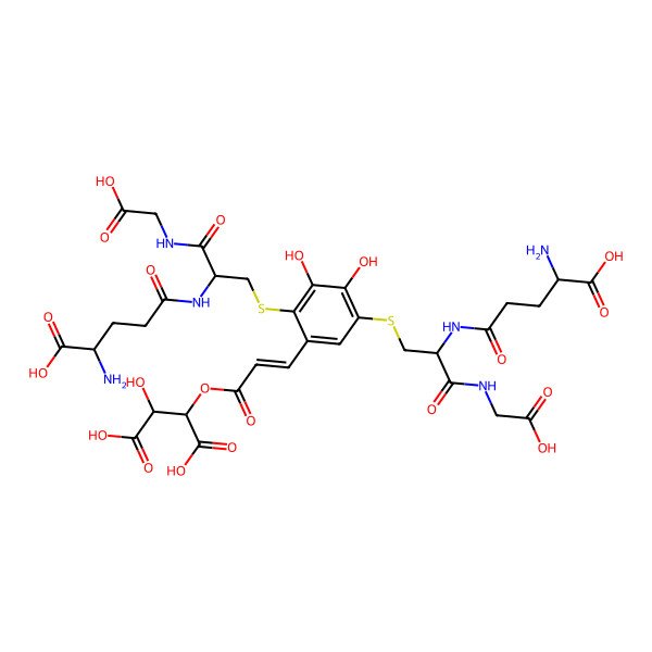 2D Structure of 2,5-di-S-Glutathionyl caftaric acid