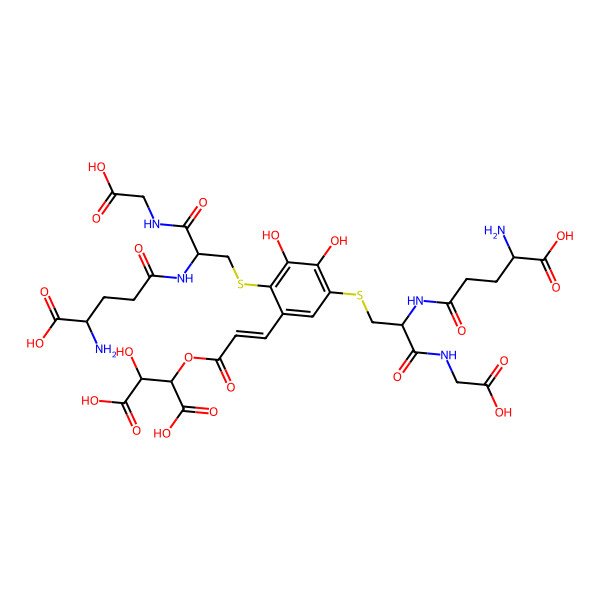 2D Structure of 2,5-di-S-Glutathionyl caftaric acid 2D Structure of 2,5-di-S-Glutathionyl caftaric acid