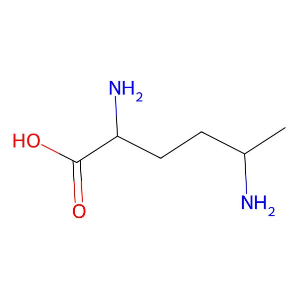 2D Structure of 2,5-Diaminohexanoic acid