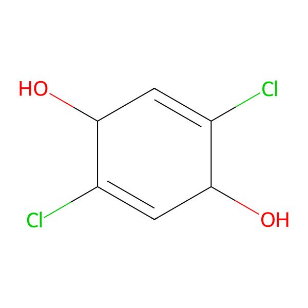 2D Structure of 2,5-Dichloro-2,5-cyclohexadiene-1,4-diol