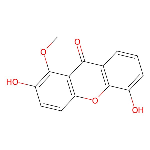2D Structure of 2,5-Dihydroxy-1-methoxyxanthone 2D Structure of 2,5-Dihydroxy-1-methoxyxanthone