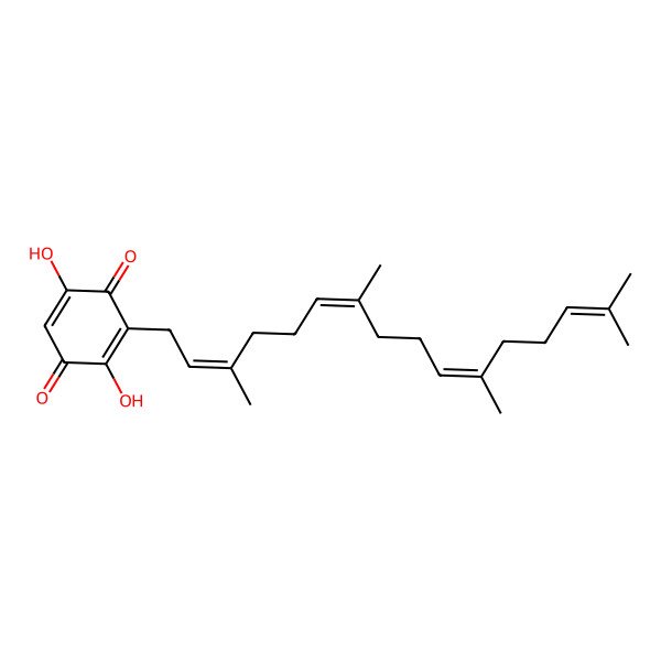 2D Structure of 2,5-Dihydroxy-3-(3,7,11,15-tetramethylhexadeca-2,6,10,14-tetraenyl)cyclohexa-2,5-diene-1,4-dione