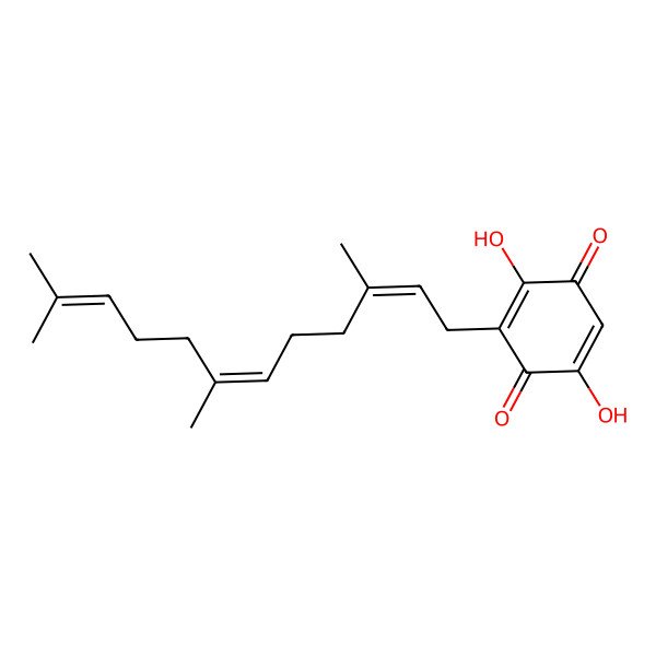 2D Structure of 2,5-Dihydroxy-3-farnesyl-1,4-benzoquinone