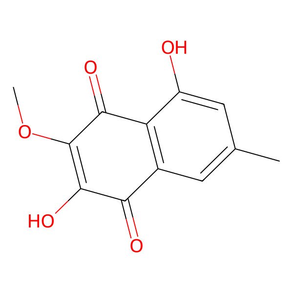 2D Structure of 2,5-Dihydroxy-3-methoxy-7-methylnaphthalene-1,4-dione