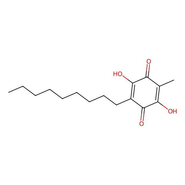 2D Structure of 2,5-Dihydroxy-3-methyl-6-nonylcyclohexa-2,5-diene-1,4-dione