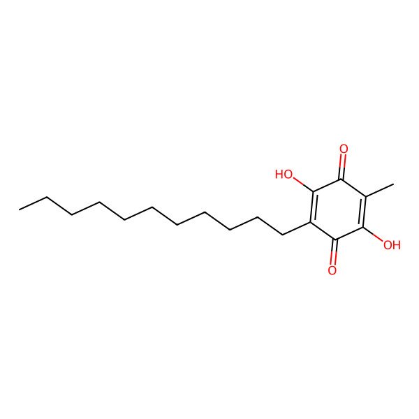 2D Structure of 2,5-Dihydroxy-3-methyl-6-undecylcyclohexa-2,5-diene-1,4-dione