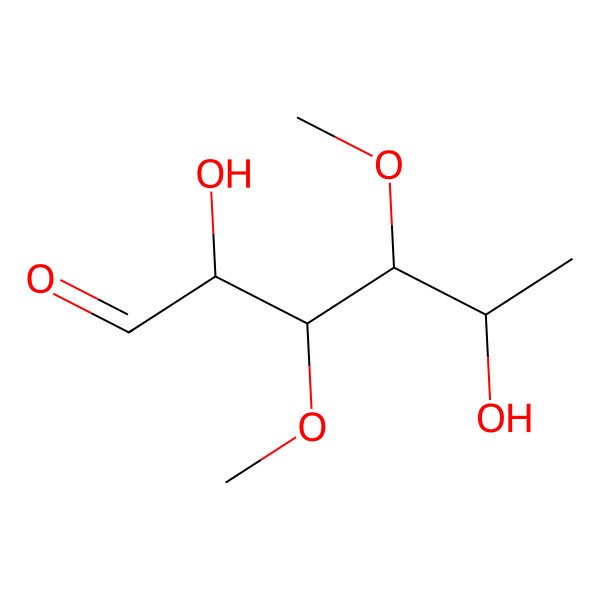 2D Structure of 2,5-Dihydroxy-3,4-dimethoxyhexanal