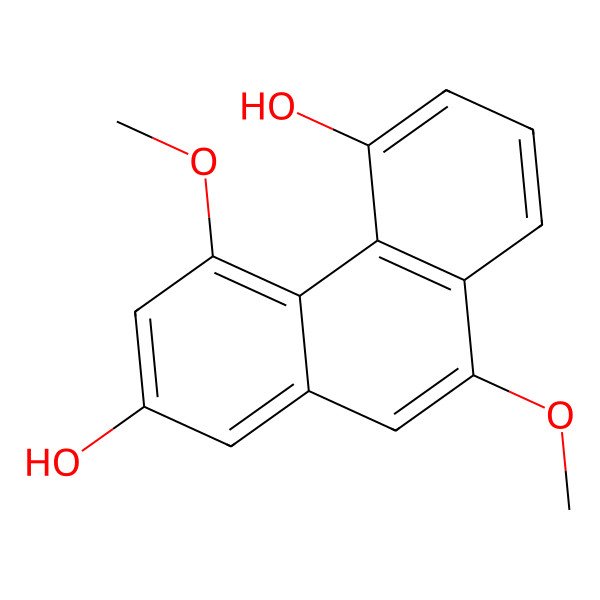 2D Structure of 2,5-Dihydroxy-4,9-dimethoxyphenanthrene