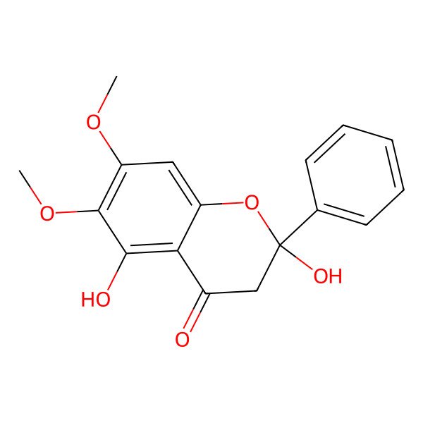 2D Structure of 2,5-Dihydroxy-6,7-dimethoxyflavanone