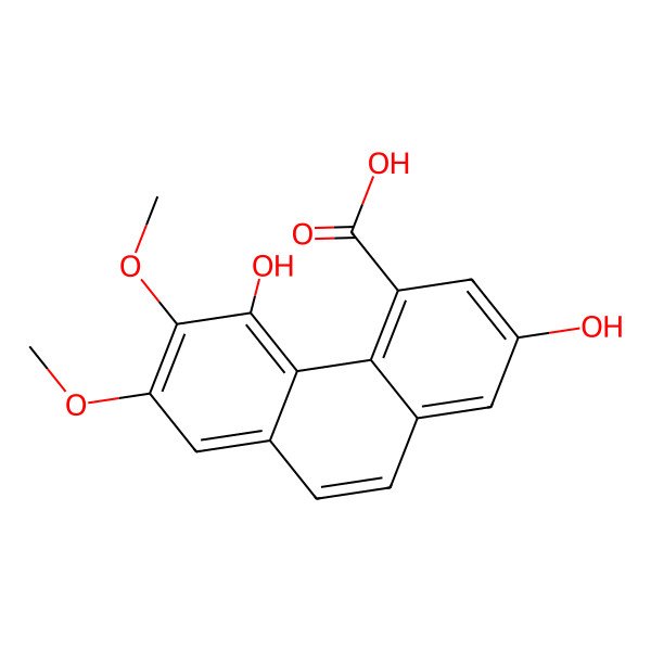 2D Structure of 2,5-Dihydroxy-6,7-dimethoxyphenanthrene-4-carboxylic acid