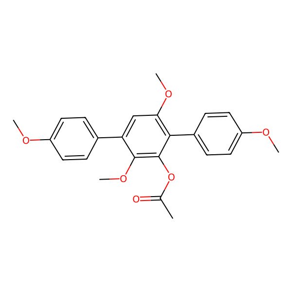 2D Structure of [2,5-Dimethoxy-3,6-bis(4-methoxyphenyl)phenyl] acetate