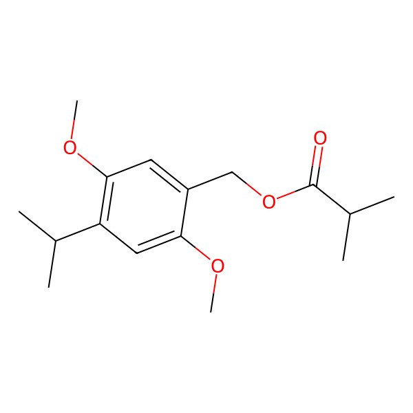 2D Structure of (2,5-Dimethoxy-4-propan-2-ylphenyl)methyl 2-methylpropanoate