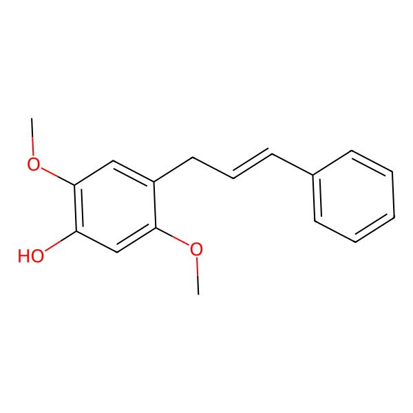 2D Structure of 2,5-dimethoxy-4-[(Z)-3-phenylprop-2-enyl]phenol