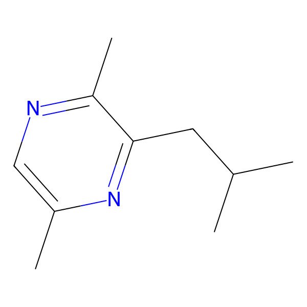 2D Structure of 2,5-Dimethyl-3-(2-methylpropyl)pyrazine