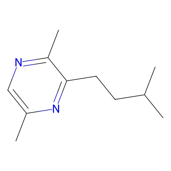 2D Structure of 2,5-Dimethyl-3-(3-methylbutyl)pyrazine
