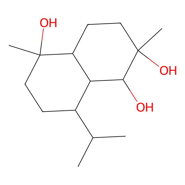2D Structure of 2,5-Dimethyl-8-propan-2-yl-1,3,4,4a,6,7,8,8a-octahydronaphthalene-1,2,5-triol 2D Structure of 2,5-Dimethyl-8-propan-2-yl-1,3,4,4a,6,7,8,8a-octahydronaphthalene-1,2,5-triol