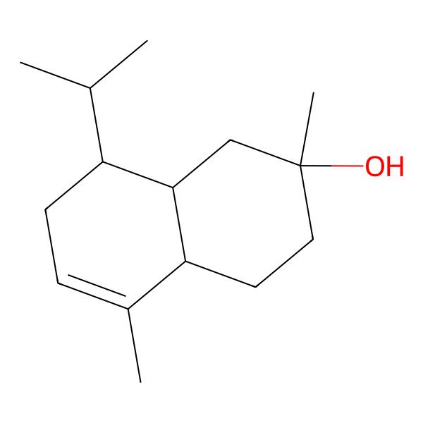 2D Structure of 2,5-dimethyl-8-propan-2-yl-3,4,4a,7,8,8a-hexahydro-1H-naphthalen-2-ol