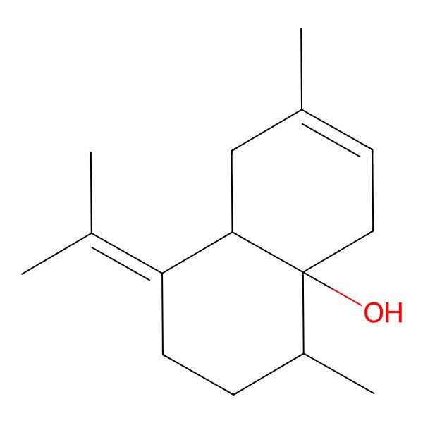 2D Structure of 2,5-Dimethyl-8-propan-2-ylidene-1,4,5,6,7,8a-hexahydronaphthalen-4a-ol