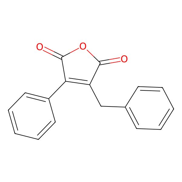 2D Structure of 2,5-Furandione, 3-phenyl-4-(phenylmethyl)-