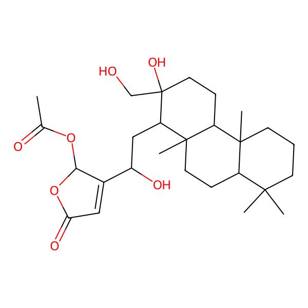 2D Structure of 25-O-acetylvulgaroside