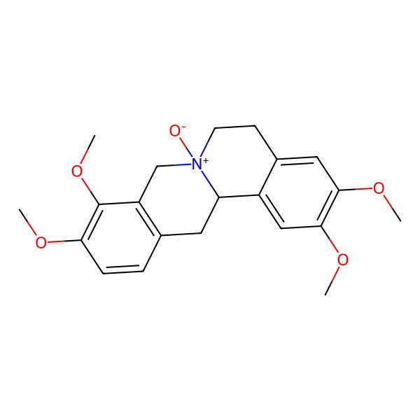 2D Structure of (7S,13aR)-2,3,9,10-tetramethoxy-7-oxido-6,8,13,13a-tetrahydro-5H-isoquinolino[2,1-b]isoquinolin-7-ium