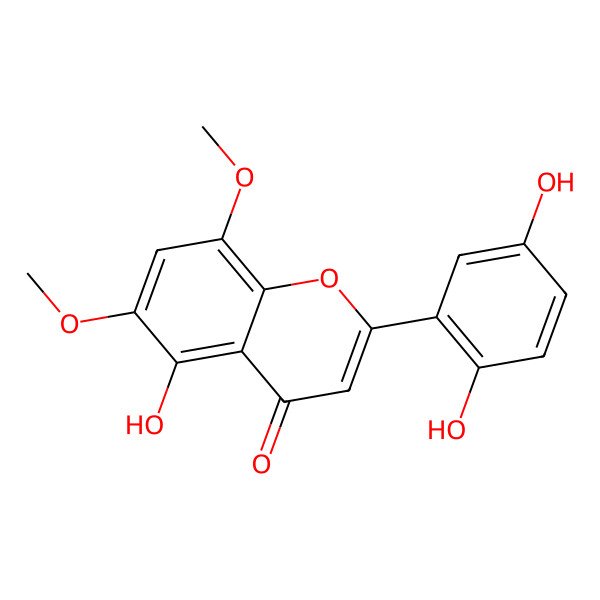 2D Structure of 2',5,5'-Trihydroxy-7,8-dimethoxyflavone