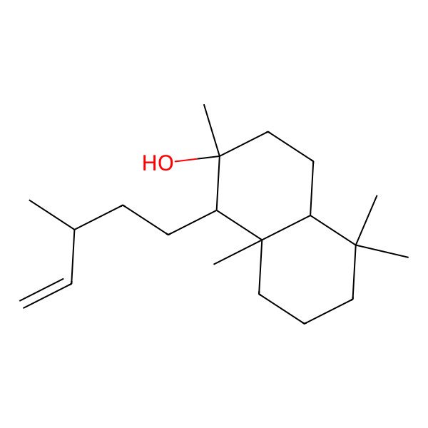 2D Structure of 2,5,5,8a-tetramethyl-1-(3-methylpent-4-enyl)-3,4,4a,6,7,8-hexahydro-1H-naphthalen-2-ol