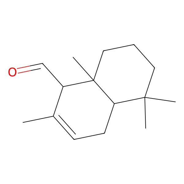 2D Structure of 2,5,5,8a-Tetramethyl-1,4,4a,6,7,8-hexahydronaphthalene-1-carbaldehyde