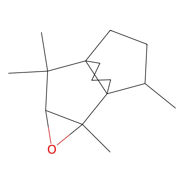 2D Structure of 2,5,5,9-Tetramethyl-3-oxatetracyclo[4.3.3.01,6.02,4]dodecane