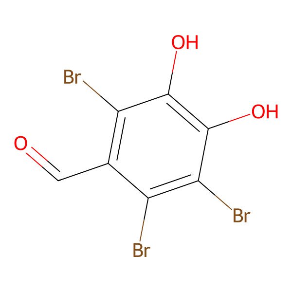 2D Structure of 2,5,6-Tribromo-3,4-dihydroxybenzaldehyde