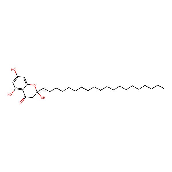 2D Structure of 2,5,7-trihydroxy-2-icosyl-3H-chromen-4-one