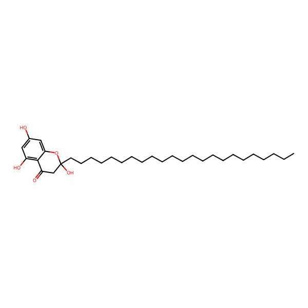 2D Structure of 2,5,7-trihydroxy-2-tricosyl-3H-chromen-4-one