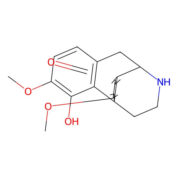 2D Structure of (1R,9S)-3-hydroxy-4,13-dimethoxy-17-azatetracyclo[7.5.3.01,10.02,7]heptadeca-2(7),3,5,10,13-pentaen-12-one