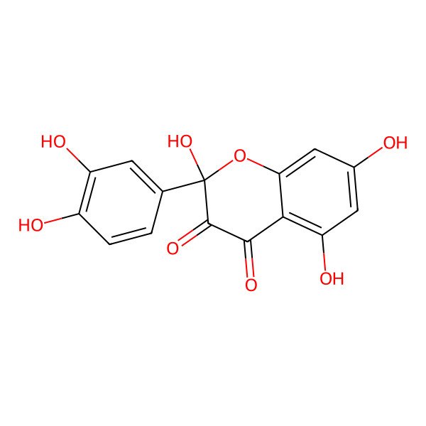 2D Structure of 2,5,7,3',4'-Pentahydroxy-3,4-flavandione